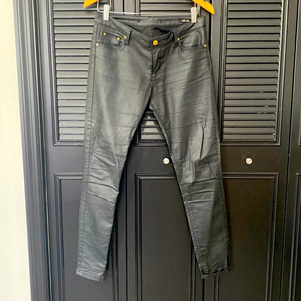 Zara waxed skinny jeans